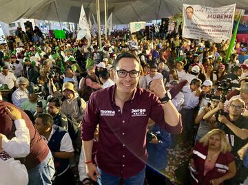 Frente a Casa Rule, arranca campaña el morenista Jorge Reyes en Pachuca