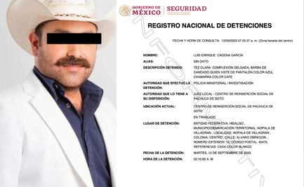 Detienen a Luis Enrique Cadena,  exalcalde de Nopala
