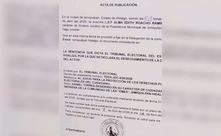 Desechan segundo juicio por elección en comunidad de Ixmiquilpan