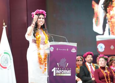 En primer informe, Simey Olvera destaca que el pueblo tomó el poder para dignificar cargos