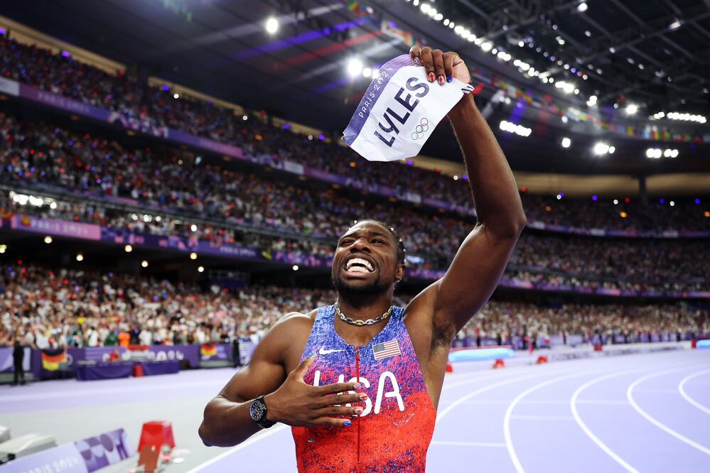 Noah Lyles ganó por apenas 5 milésimas  a  Kishane Thompson I Foto: @LylesNoah