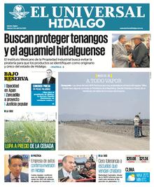 Portada El Universal Hidalgo 8/04/25