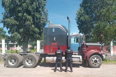 Recuperan dos tractocamiones durante operativos de seguridad en Hidalgo