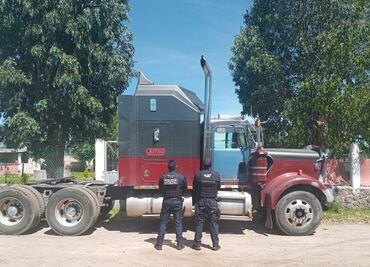 Recuperan dos tractocamiones durante operativos de seguridad en Hidalgo
