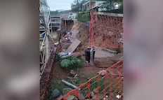 Lluvias provocan derrumbe de vialidad y afectaciones en Huejutla