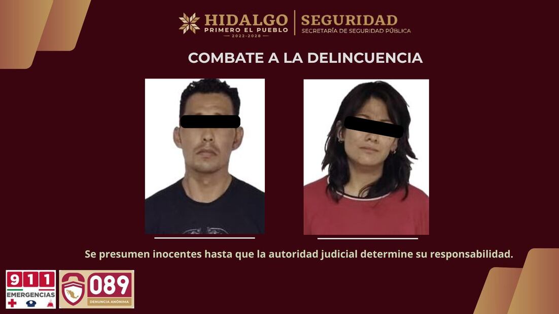 Caen presuntos asaltantes tras persecución en Tula; huían en transporte público | Fotos: SSPH