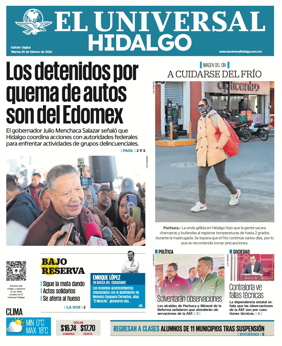 El Universal Hidalgo 24/2/26