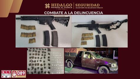 Detienen a dos presuntos generadores de violencia con armas y droga en Zempoala