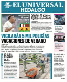 Portada El Universal Hidalgo 10/7/26