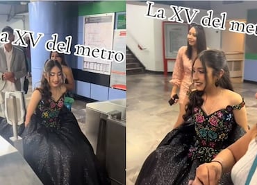 Quinceañera llega a su fiesta en Metro de la CDMX