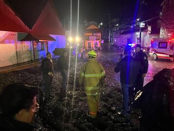Inundaciones en Mineral del Monte tras fuertes lluvias