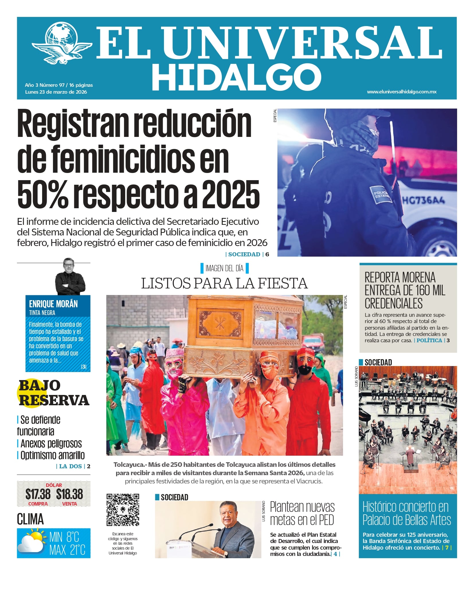 El Universal Hidalgo 23/03/26