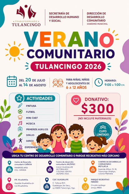 Actividades para aprender y divertirse | Cortesía: ayuntamiento de Tulancingo