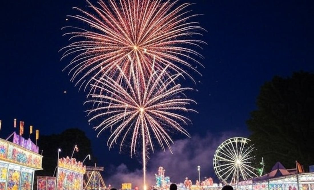 fuegos pirotécnicos I Foto: Grok IA