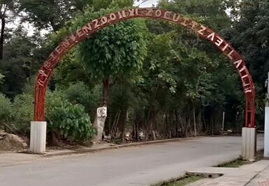 Continúa conflicto por colocación de arco de bienvenida entre Zocuitzintla y La Peña Chililico