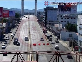 Cierre del Puente Atirantado en Pachuca genera caos vial por filmación y evento deportivo