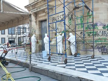 En diciembre concluirá remoción de pintas del Reloj de Pachuca 