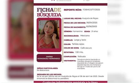 Fiscalías de tres estados investigan desaparición y hallazgo sin vida de Jimena