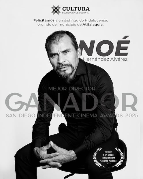 Noé Hernández gana premio a Mejor Director en Estados Unidos | Facebook: Secretaría de Cultura de Hidalgo