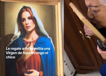 Abuela recibe imagen de la Virgen con el rostro de Lana Del Rey