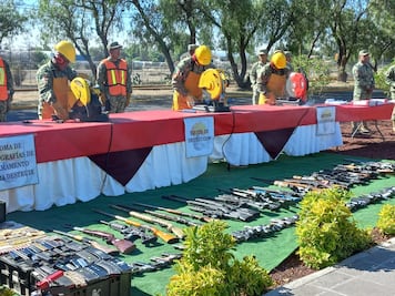 Sedena destruye más de 100 armas decomisadas en Hidalgo