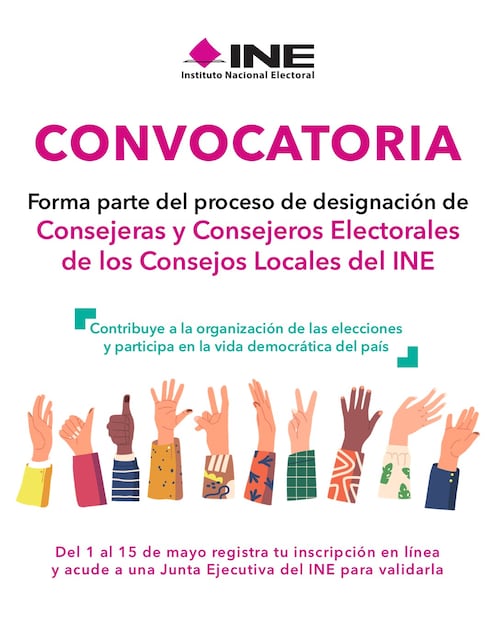 Instituto Nacional Electoral lanza convocatoria para consejerías en Hidalgo | Facebook: INE Hidalgo