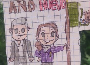 Claudia Sheinbaum reitera sus “mejores deseos” para México en 2025; comparte dibujo con AMLO