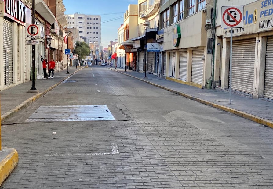 Tras la fiesta de año nuevo, las calles de Pachuca lucen vacías I Foto:Luis Soriano