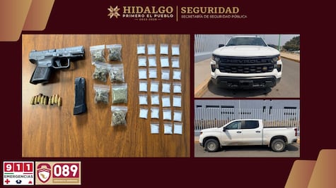 Persecución tras disparos en Tezontepec de Aldama termina con dos detenidos