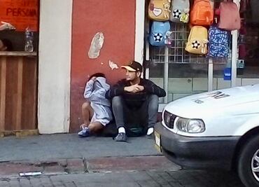 Caravana de migrantes procedentes de Venezuela de paso por Pachuca