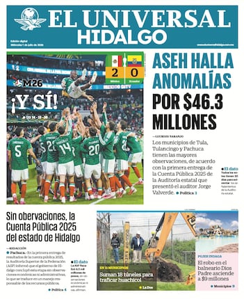 El Universal Hidalgo 1/7/26
