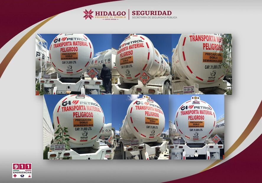 Aseguran tractocamiones y droga en operativo en Mineral de la Reforma  | Fotos: SSPH