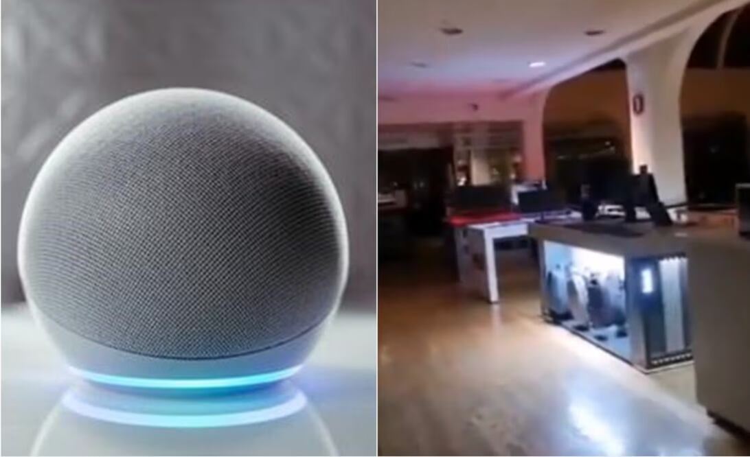 Varios dispositivos Alexa se activan para rezar alas 2 am en una tienda departamental en la ciudad de México | Capturas de video