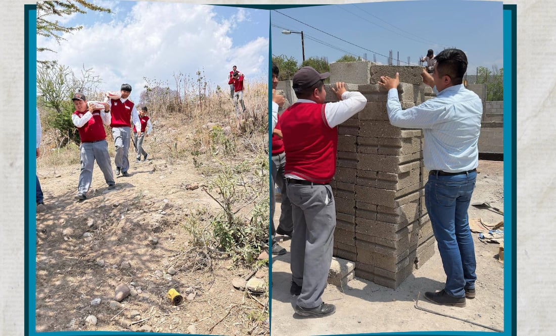 Un ejemplo de esfuerzo, unión y sueños que se levantan ladrillo a ladrillo | Facebook: Telebachillerato Tepeitic