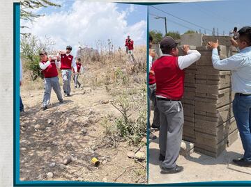 Estudiantes de Mixquiahuala construyen con sus manos el Telebachillerato de Tepeitic
