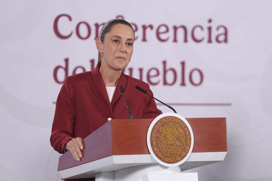 La presidenta Claudia Sheinbaum durante su conferencia matutina desde Palacio Nacional. Foto: Agencia EL UNIVERSAL/Gabriel Pano/RDB.