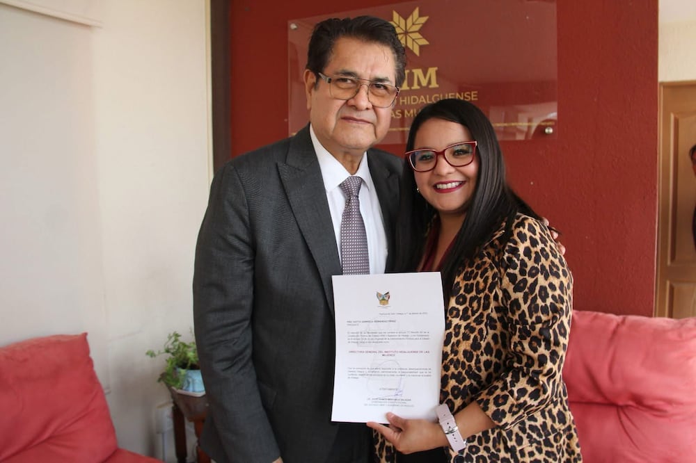 Designan a Katya Gabriela Hernández Pérez como la nueva titular del Instituto Hidalguense de las Mujeres.