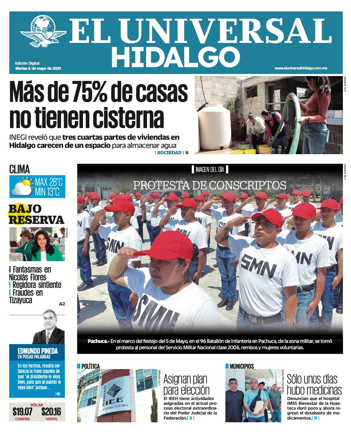 Portada El Universal Hidalgo 060525