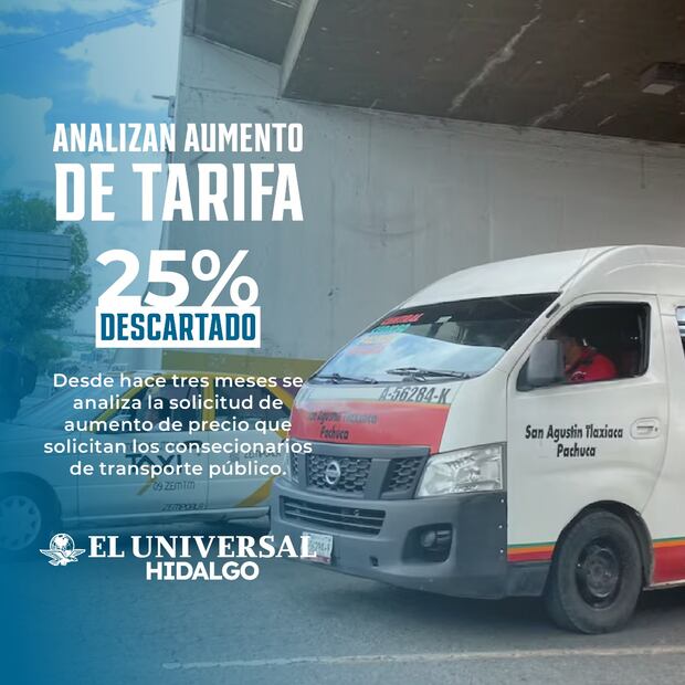 Gobierno de Hidalgo analiza aumento moderado en la tarifa del transporte público | Diseño: Saúl Barrera