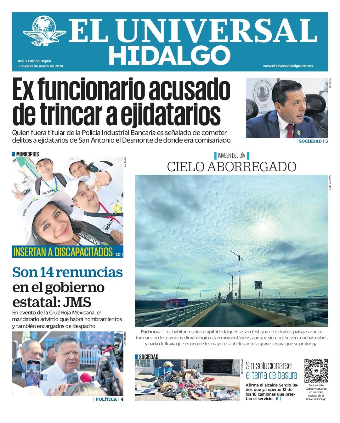 Portada El Universal Hidalgo
