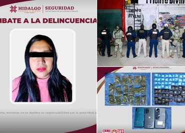 Desmantelan punto de narcomenudeo en Epazoyucan y detienen a una mujer