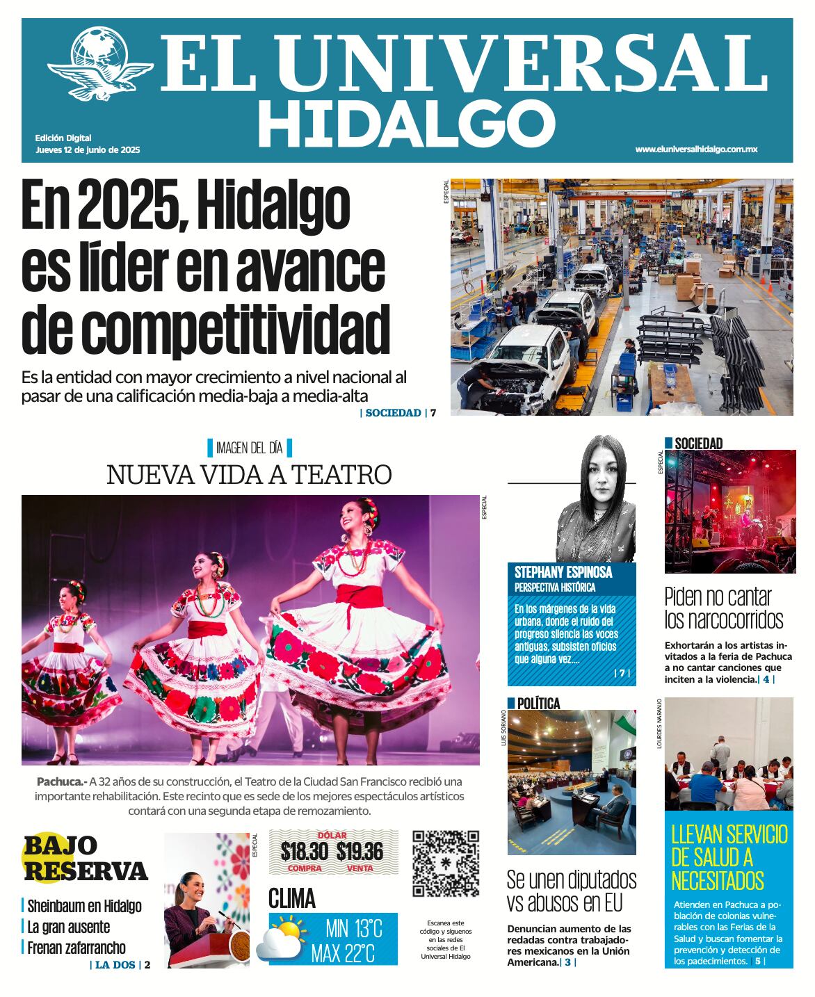 Portada El Universal Hidalgo 120625