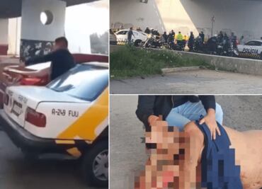 Riña bajo puente Atirantado de Pachuca,  deja un muerto y un taxista lesionado