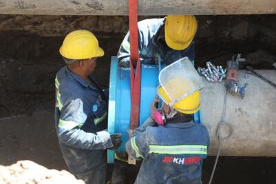 Continúan los trabajos para la rehabilitación del acueducto Téllez 