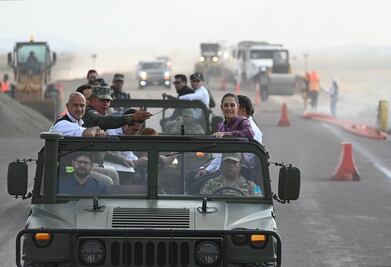 Sheinbaum supervisa obras del Tren México-Pachuca; "le vamos a ganar a AMLO en kilómetros", dice 