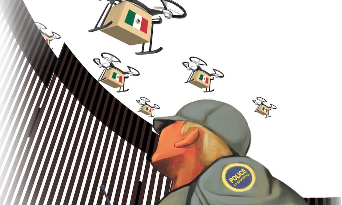 Cárteles dejan de importar drones, se inclinan por los hechos a la medida. (04/01/2025) Ilustración: Liliana Predraza