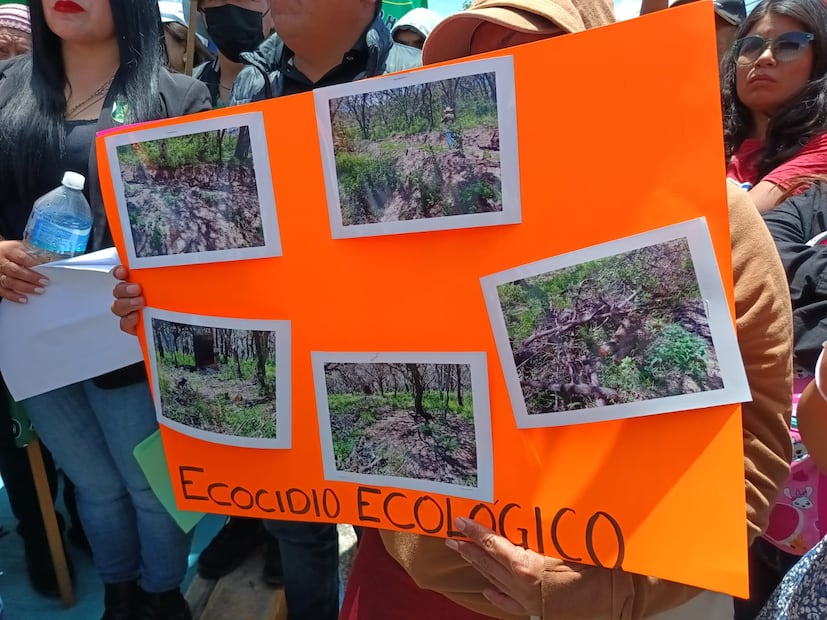 UNTA acusa opacidad en la PGJEH por caso de despojo de tierras en Azoyatla | Foto: Lourdes Naranjo