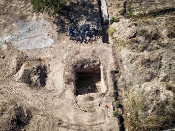 Rescatan con drones a perro atrapado en cisterna en Pachuca