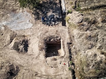 Rescatan con drones a perro atrapado en cisterna en Pachuca