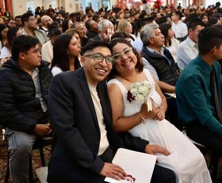 “El amor no se define, se vive”: 187 parejas formalizan su unión en Bodas Colectivas de Pachuca